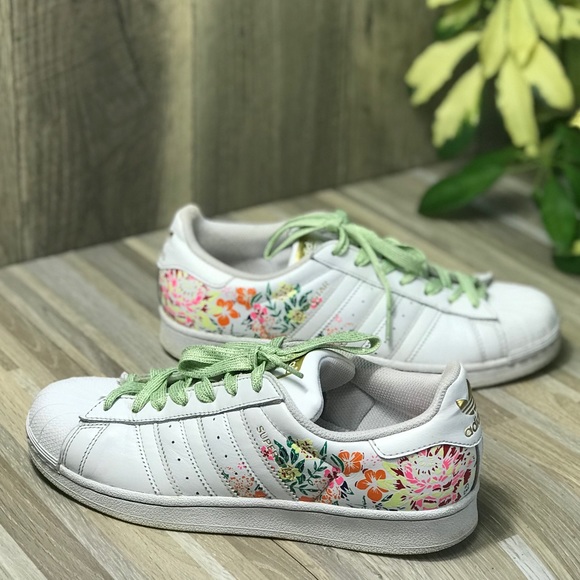 Adidas Stan Smith White Flowers WMNS AUTHENTIC - Picture 5 of 8